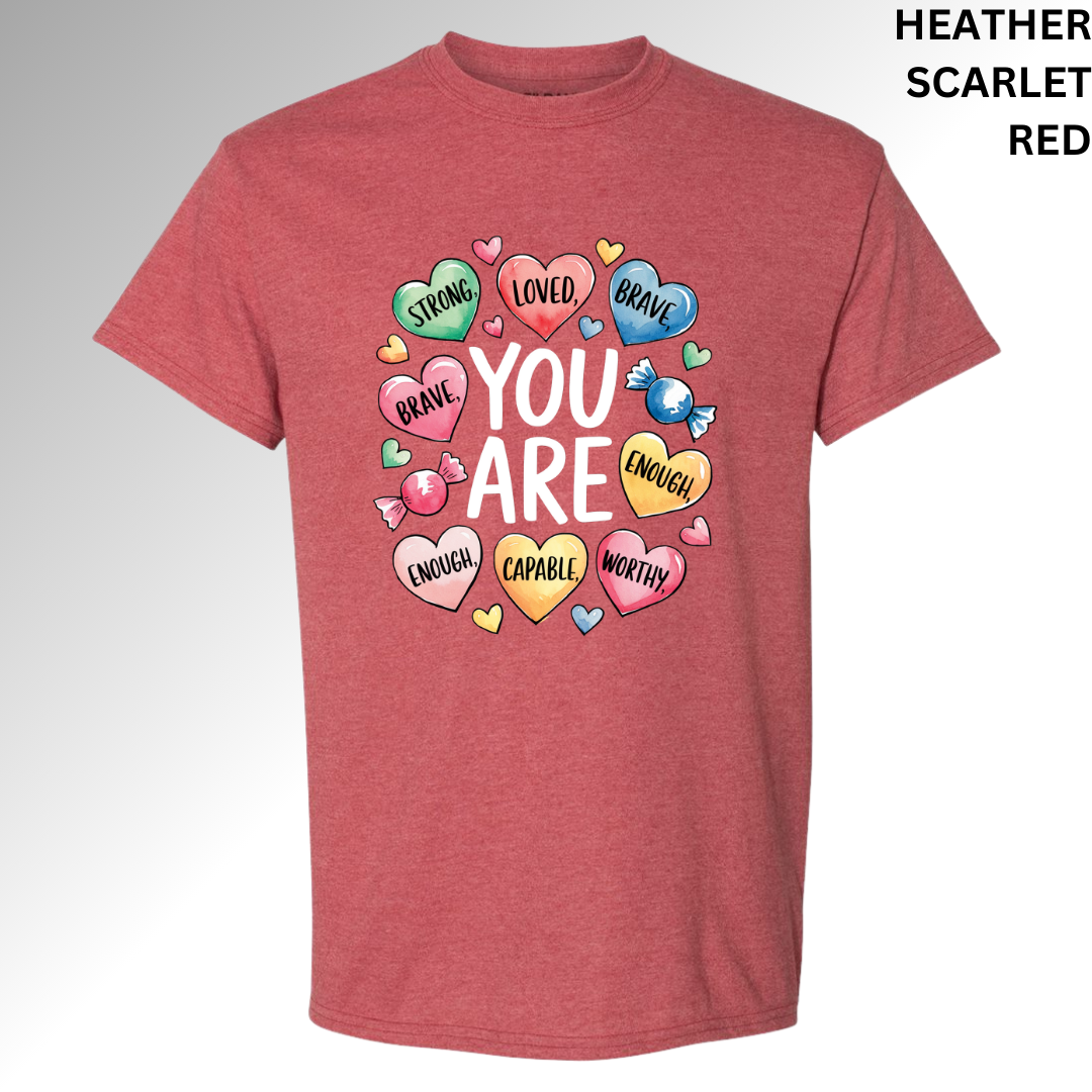 You Are Loved Valentine | Positive Heart Graphic