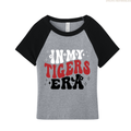 In My Tigers Era Women's Raglan Cropped Baby Tee
