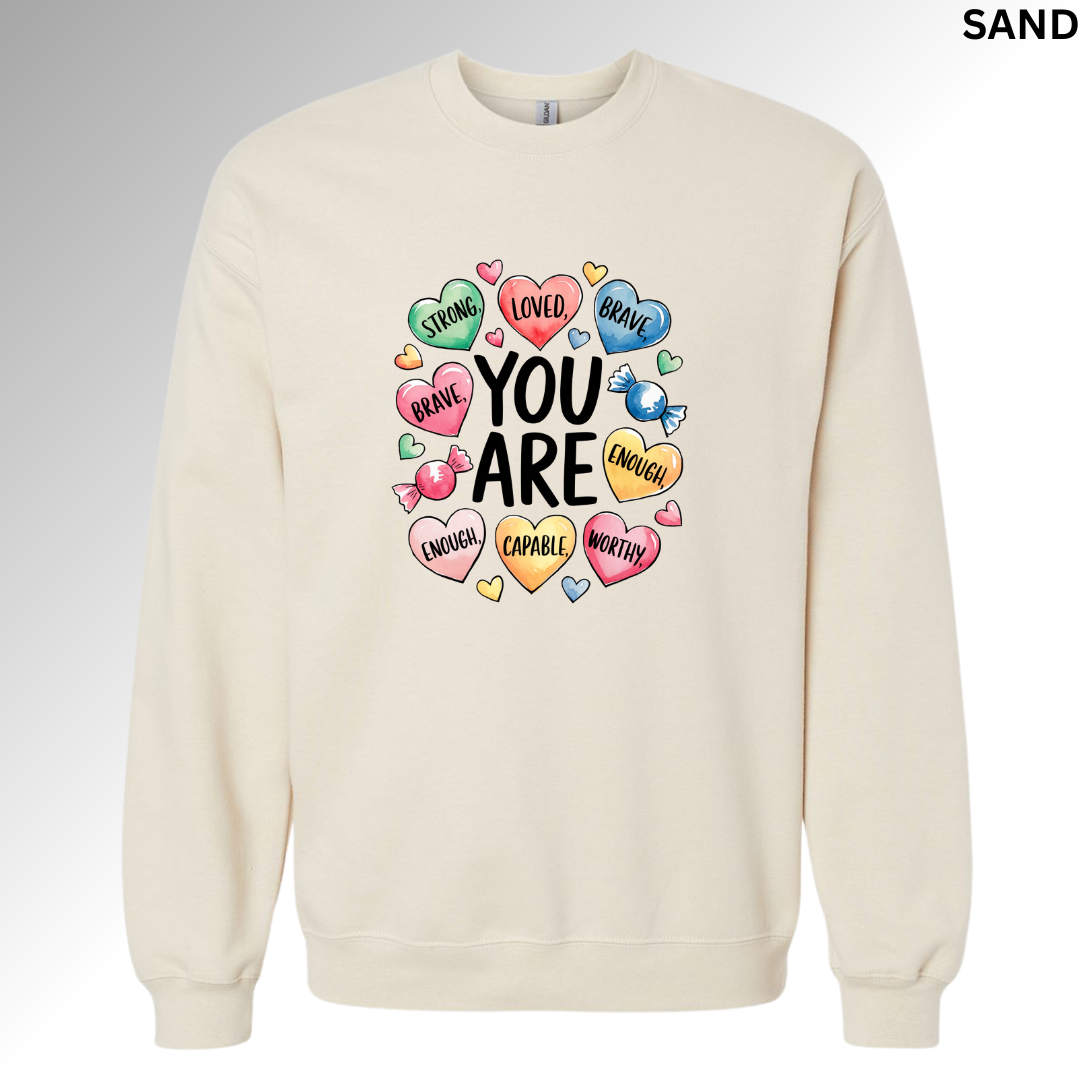 You Are Loved Valentine | Positive Heart Graphic