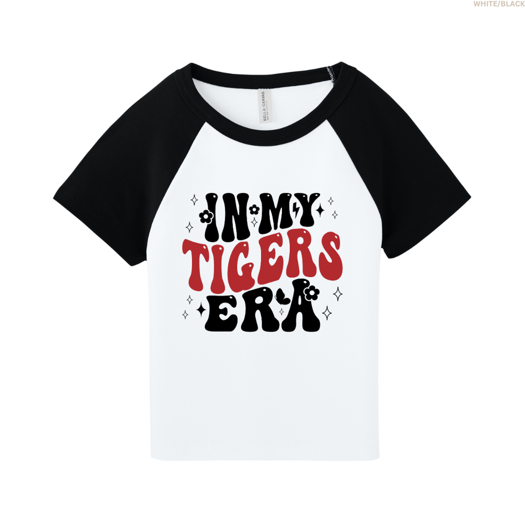 In My Tigers Era Women's Raglan Cropped Baby Tee