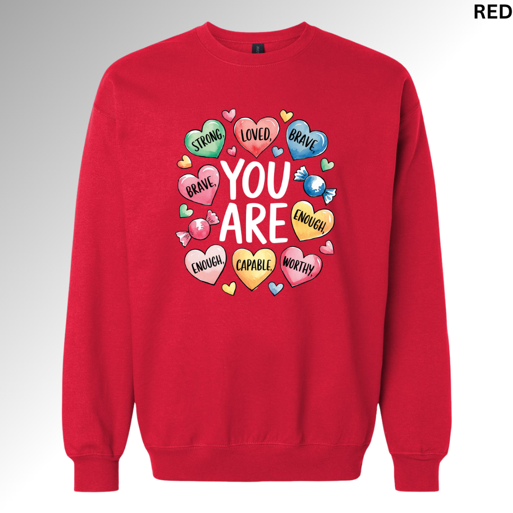 You Are Loved Valentine | Positive Heart Graphic
