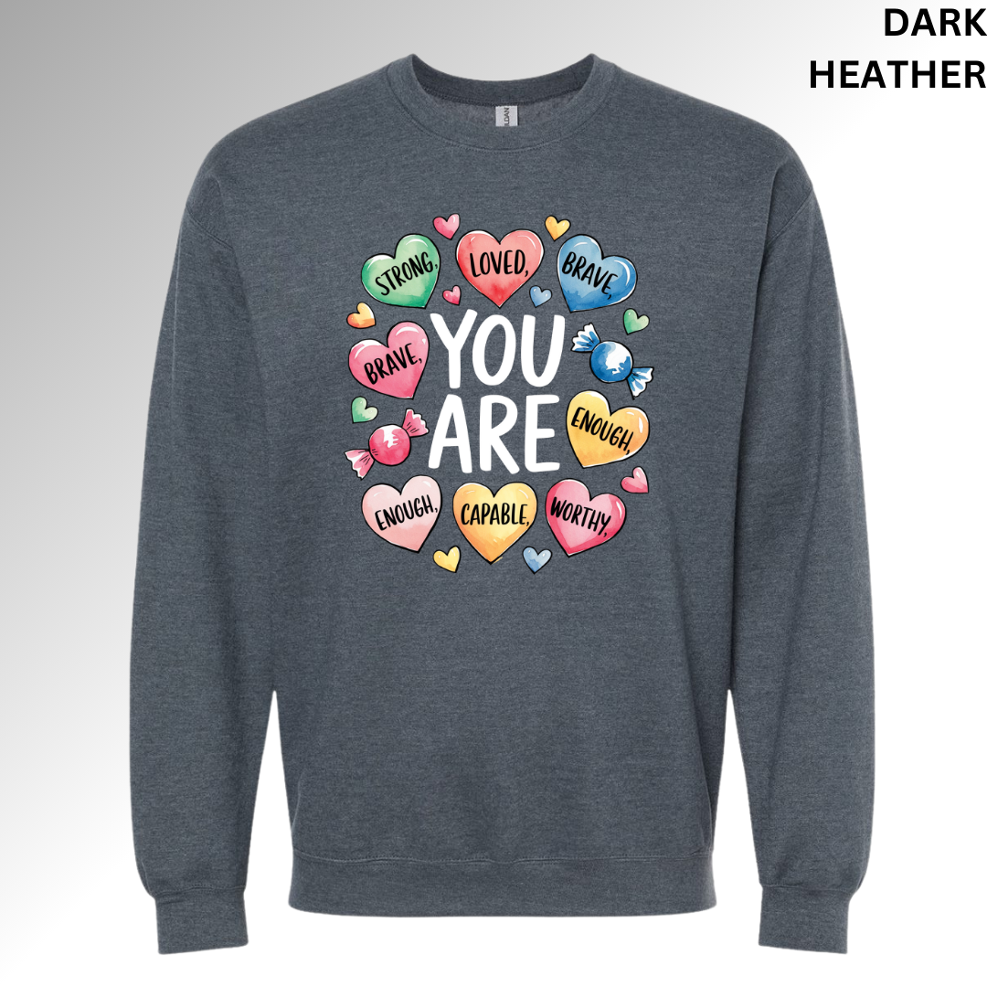 You Are Loved Valentine | Positive Heart Graphic