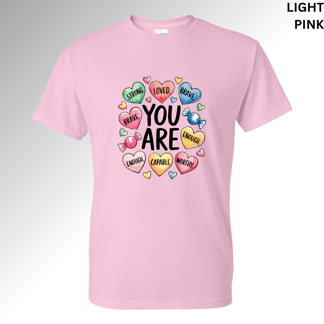 You Are Loved Valentine | Positive Heart Graphic