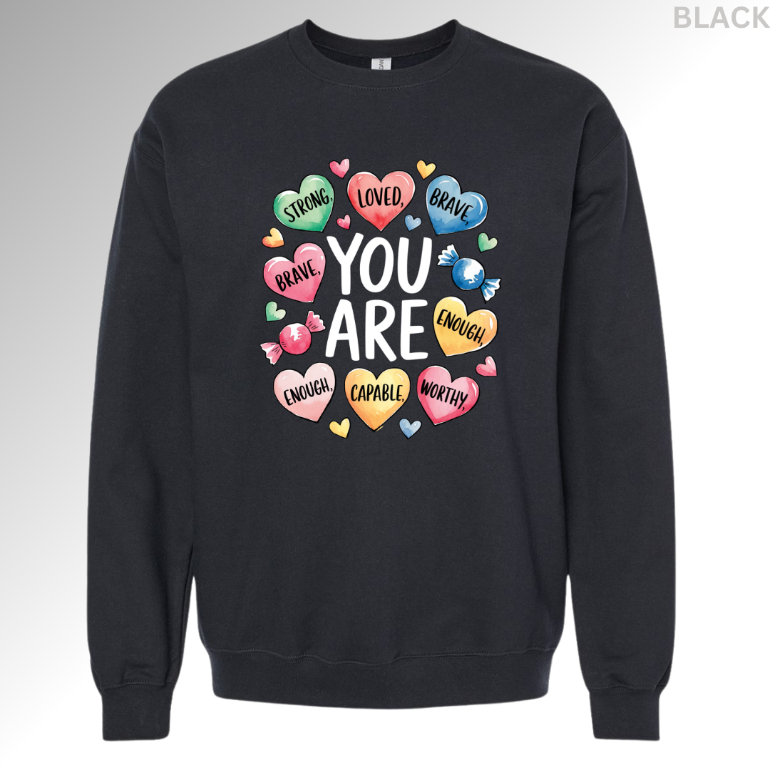 You Are Loved Valentine | Positive Heart Graphic