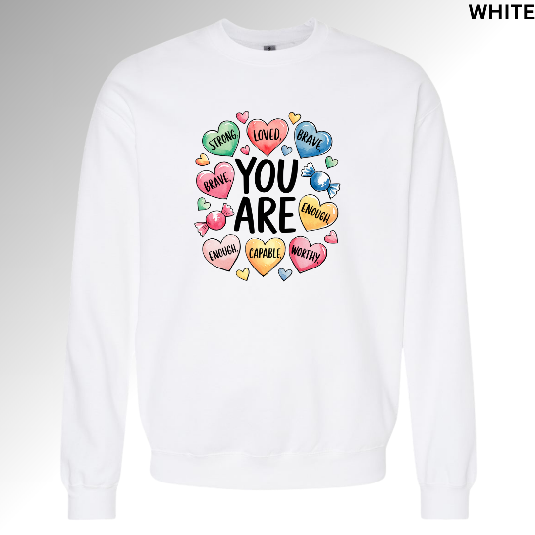 You Are Loved Valentine | Positive Heart Graphic