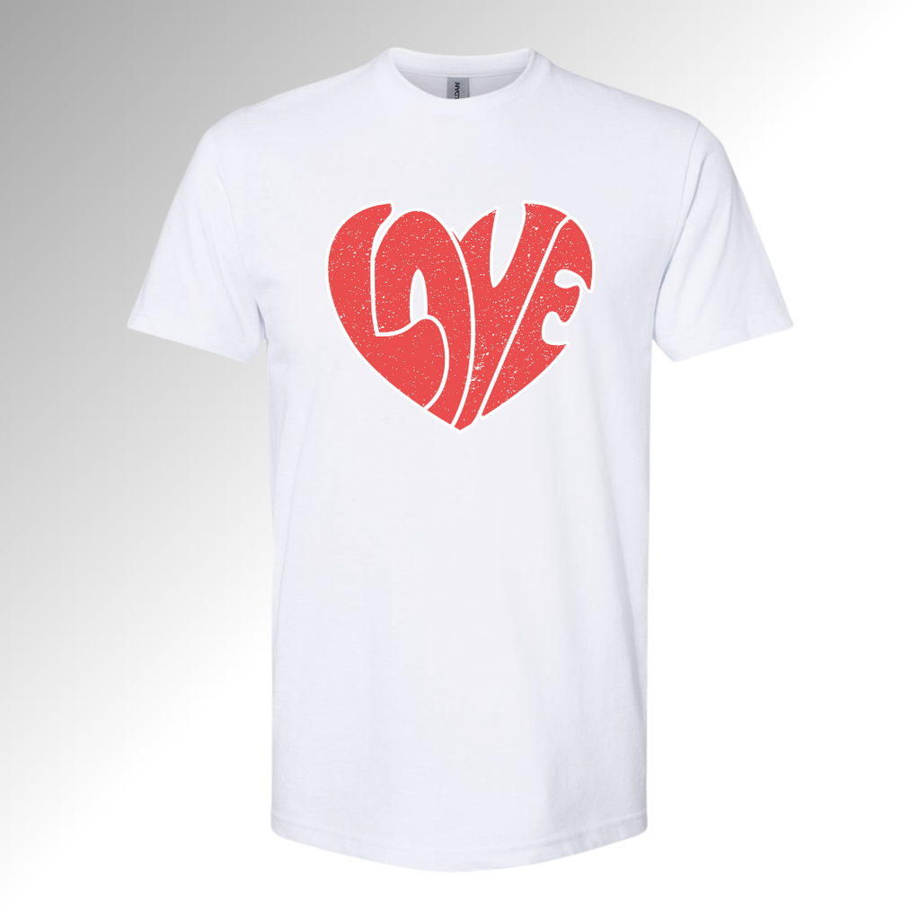 Curved Love Valentine Sweatshirt | Minimal Heart Graphic Crewneck