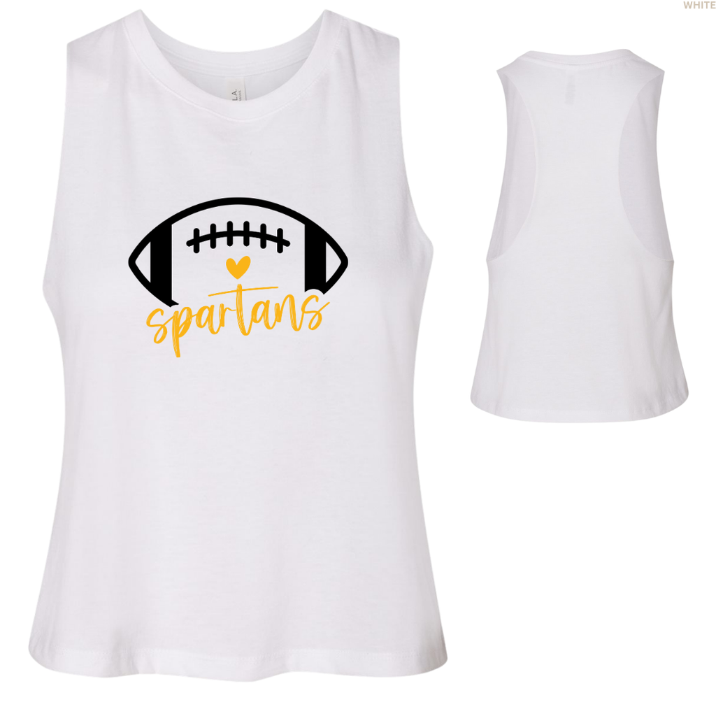 Spartans Football Women's Racerback Cropped Tank