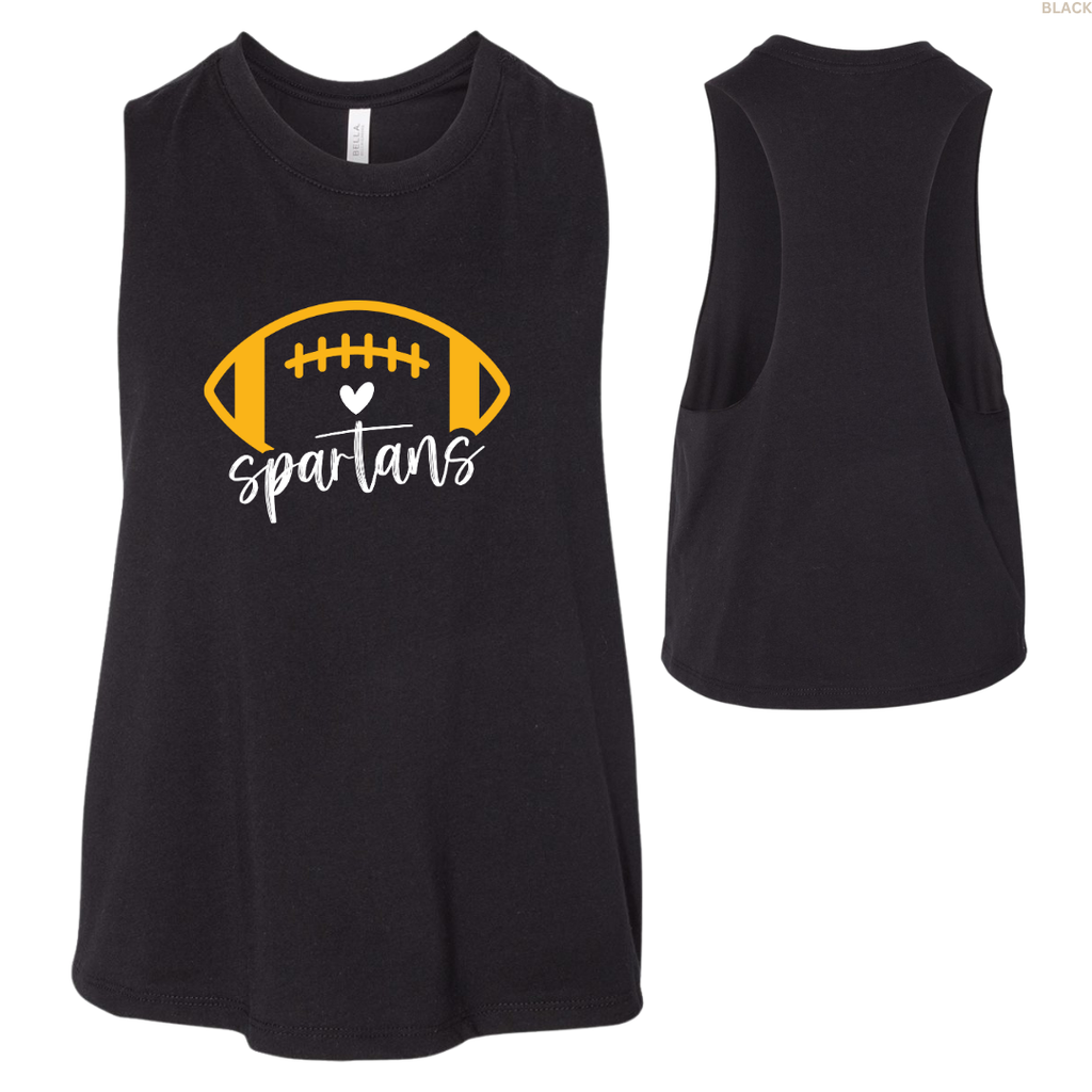 Spartans Football Women's Racerback Cropped Tank