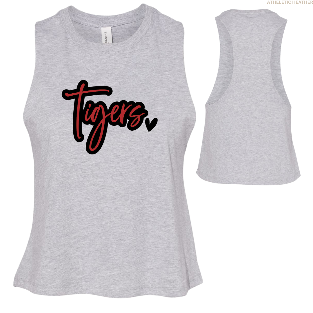 Tigers Heart Women's Cropped Racerback Tank