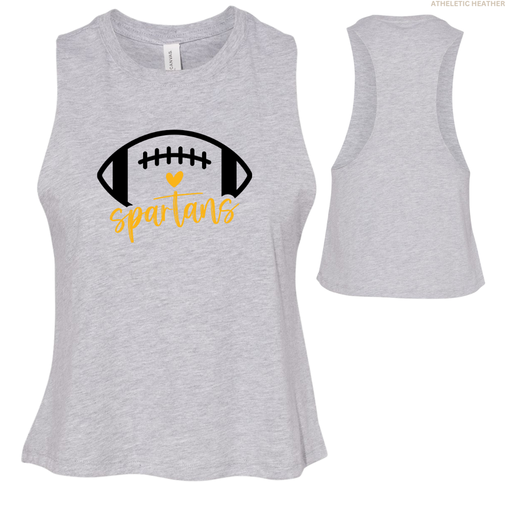 Spartans Football Women's Racerback Cropped Tank
