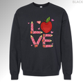 Love Apples Valentine Sweatshirt | Cute Apple Heart Graphic