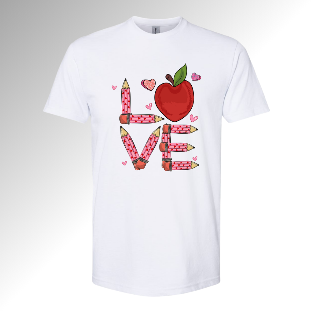 Love Apples Valentine Sweatshirt | Cute Apple Heart Graphic