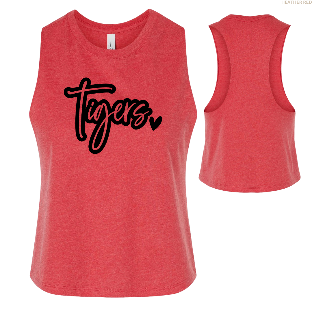 Tigers Heart Women's Cropped Racerback Tank
