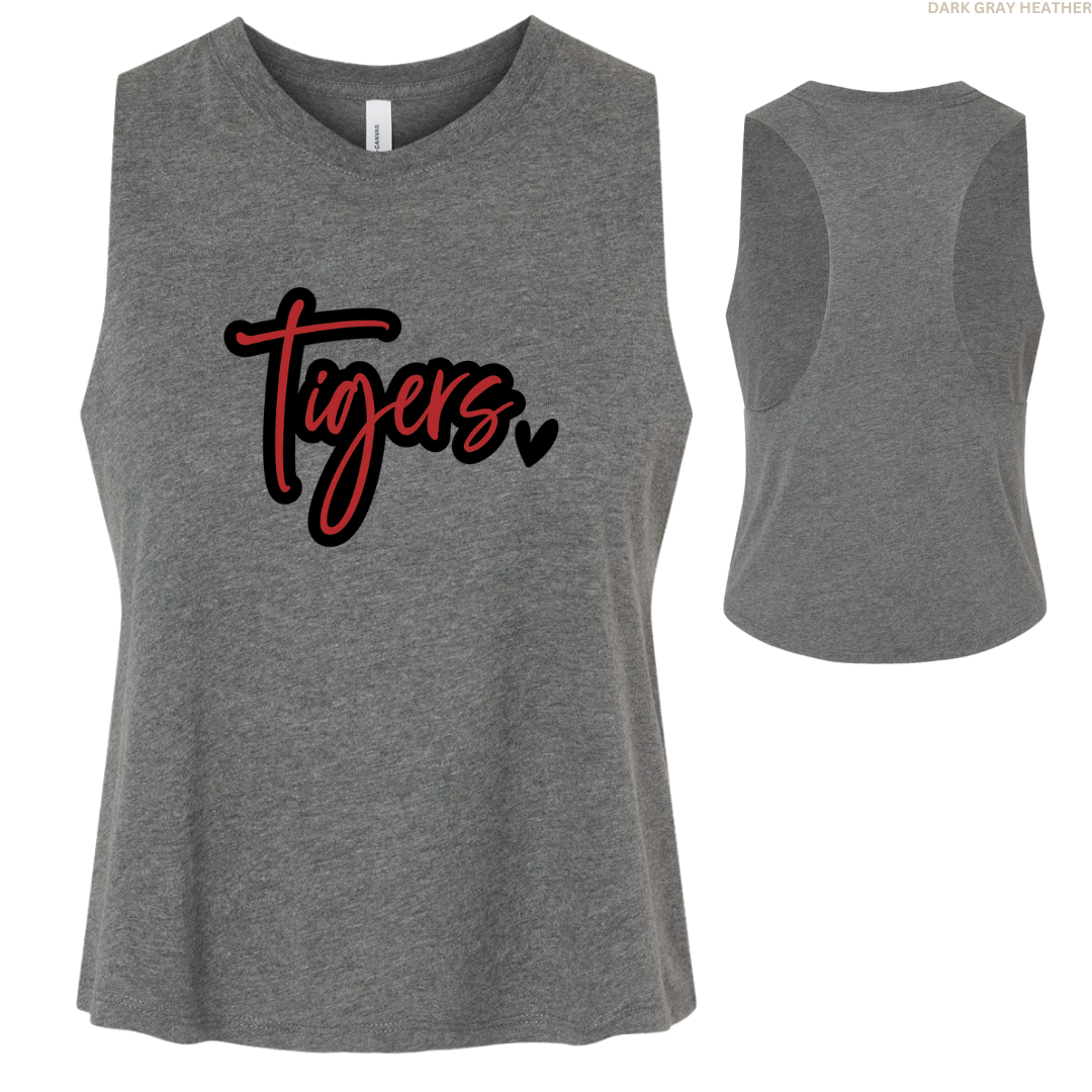 Tigers Heart Women's Cropped Racerback Tank