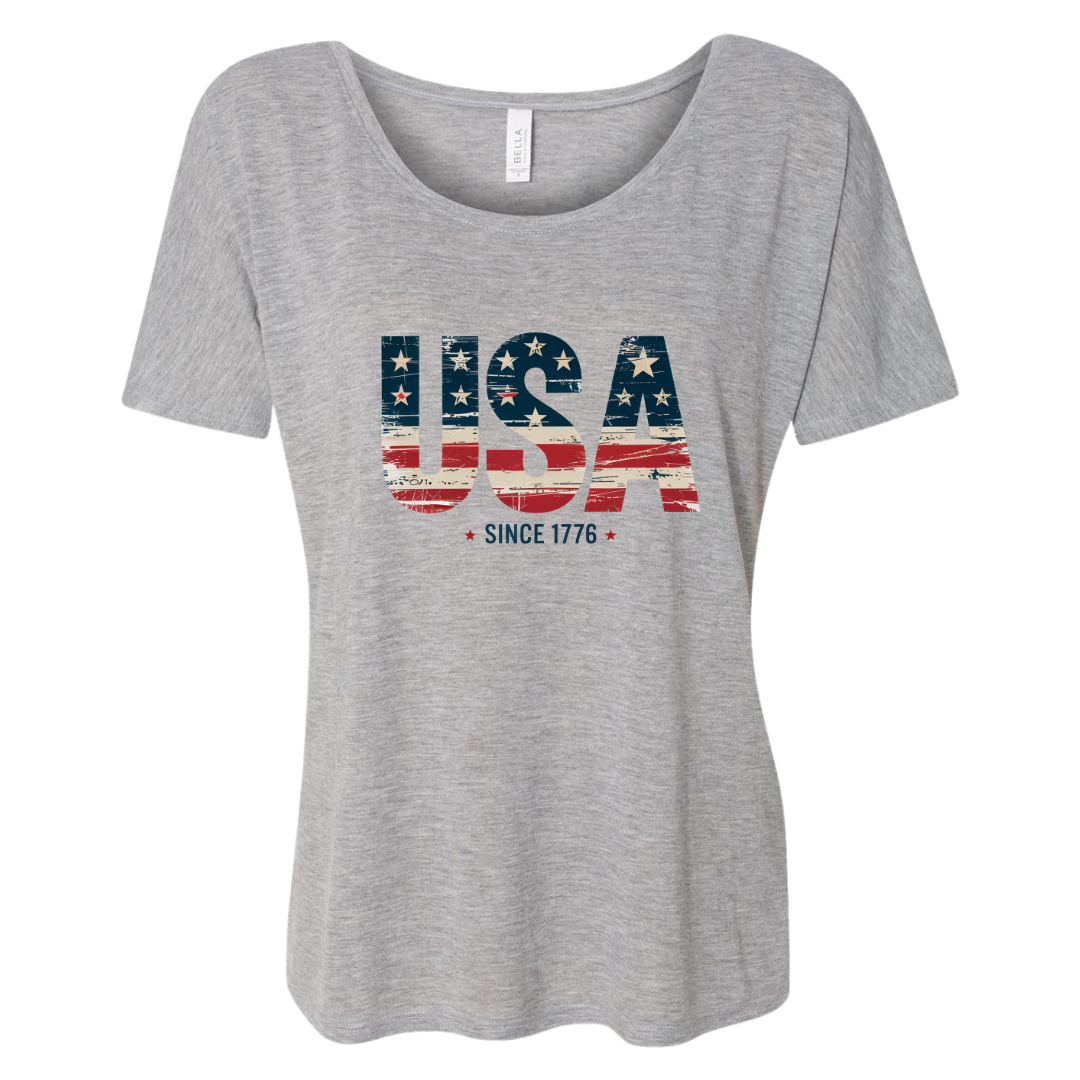 USA Since 1776 Women's Slouchy Tee & Tank