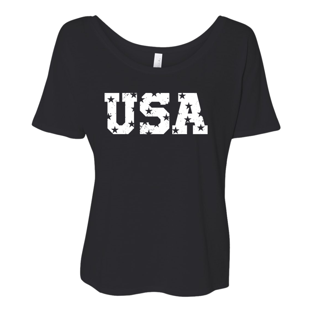 USA Stars Women's Slouchy Tee & Tank