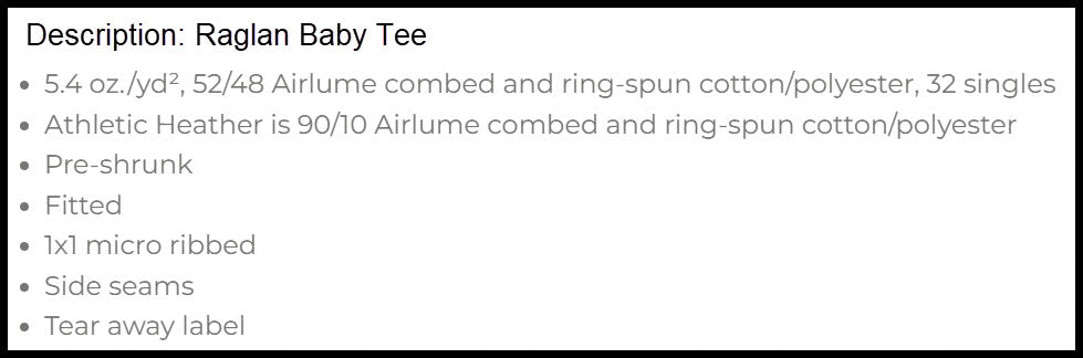 Spartans Women's Raglan Cropped Baby Tee