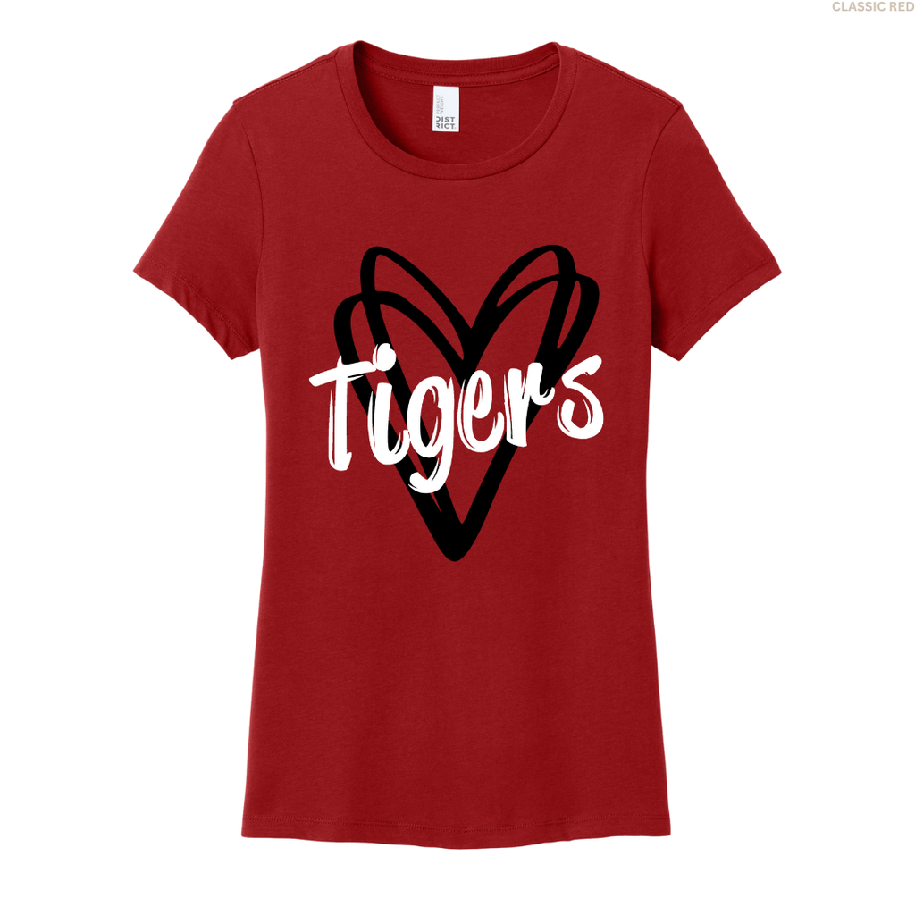 Tigers Double Hearts Women's Perfect Tee