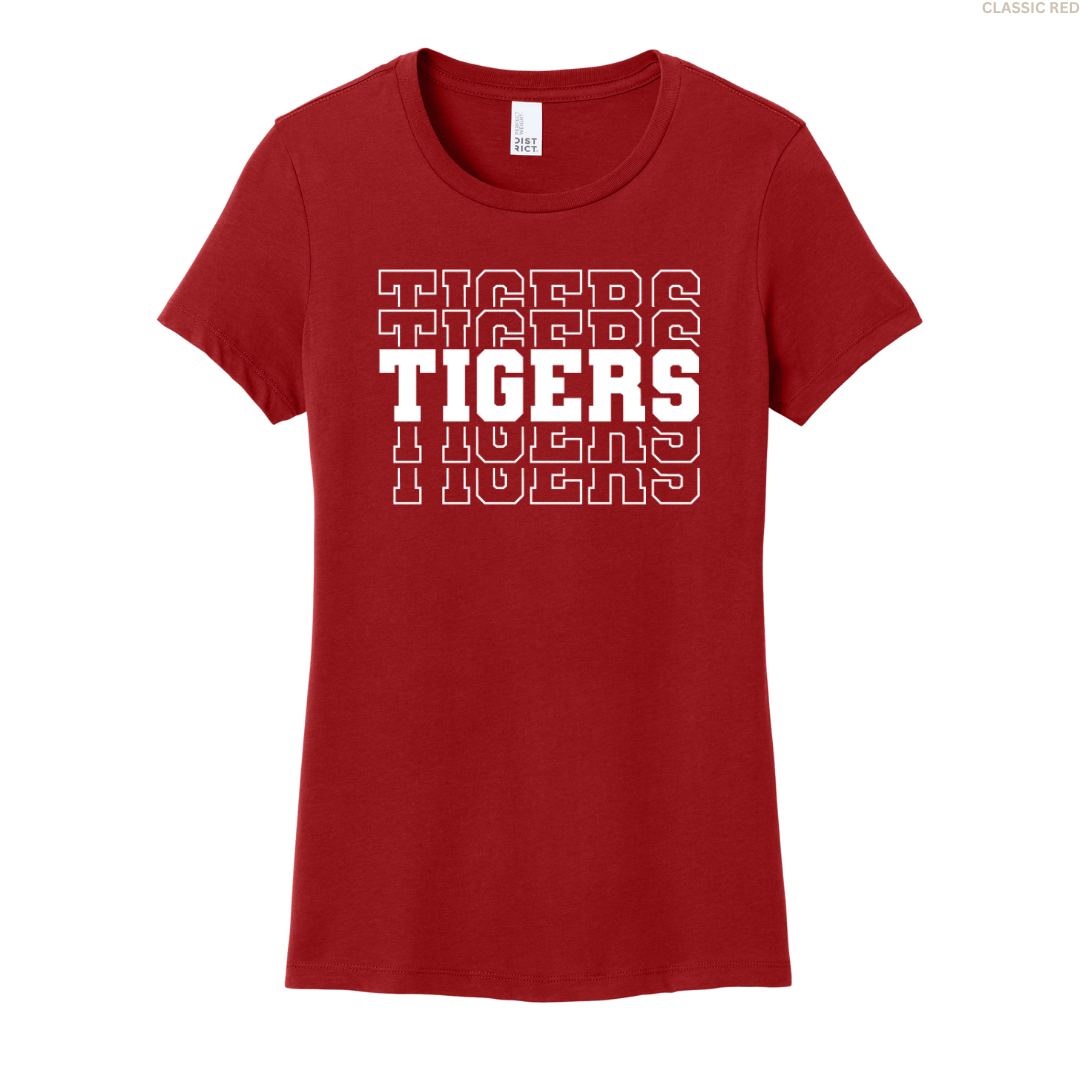 Tigers Stacked Women's Perfect Tee