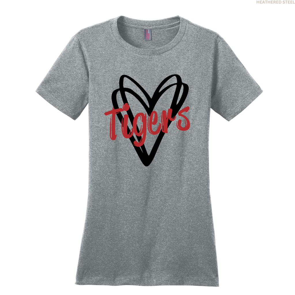 Tigers Double Hearts Women's Perfect Tee