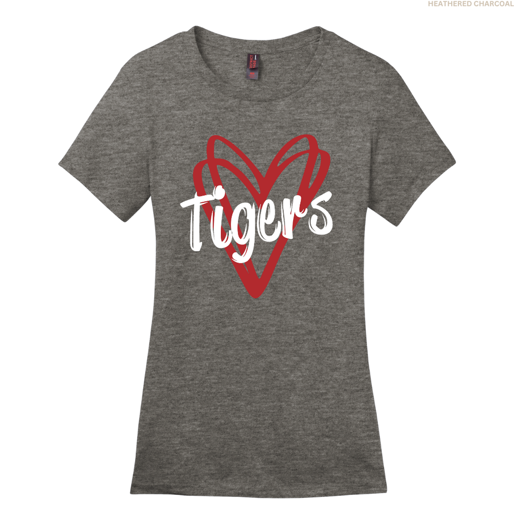 Tigers Double Hearts Women's Perfect Tee