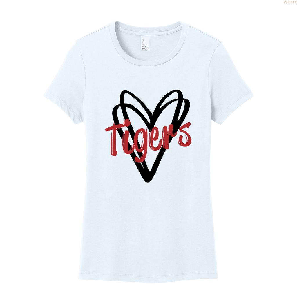 Tigers Double Hearts Women's Perfect Tee