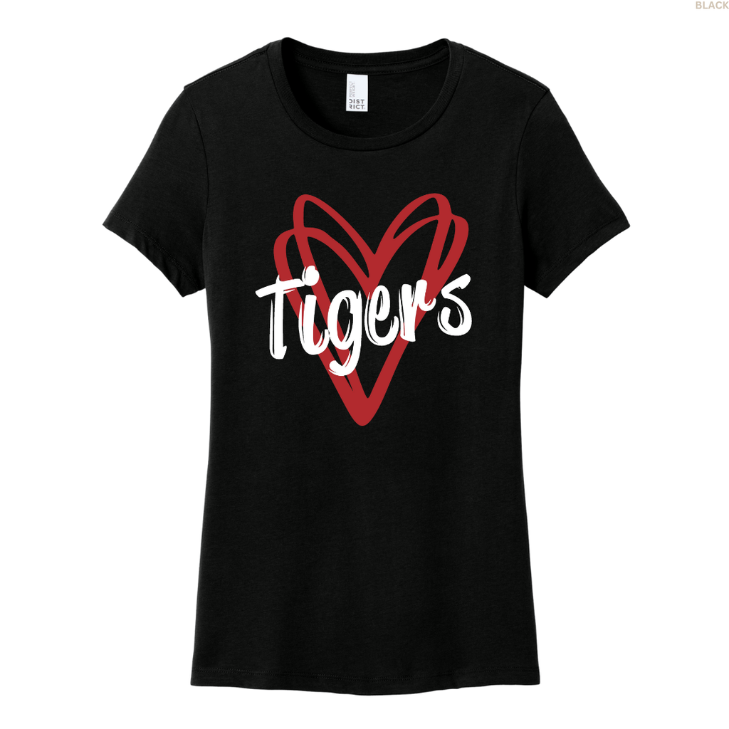 Tigers Double Hearts Women's Perfect Tee
