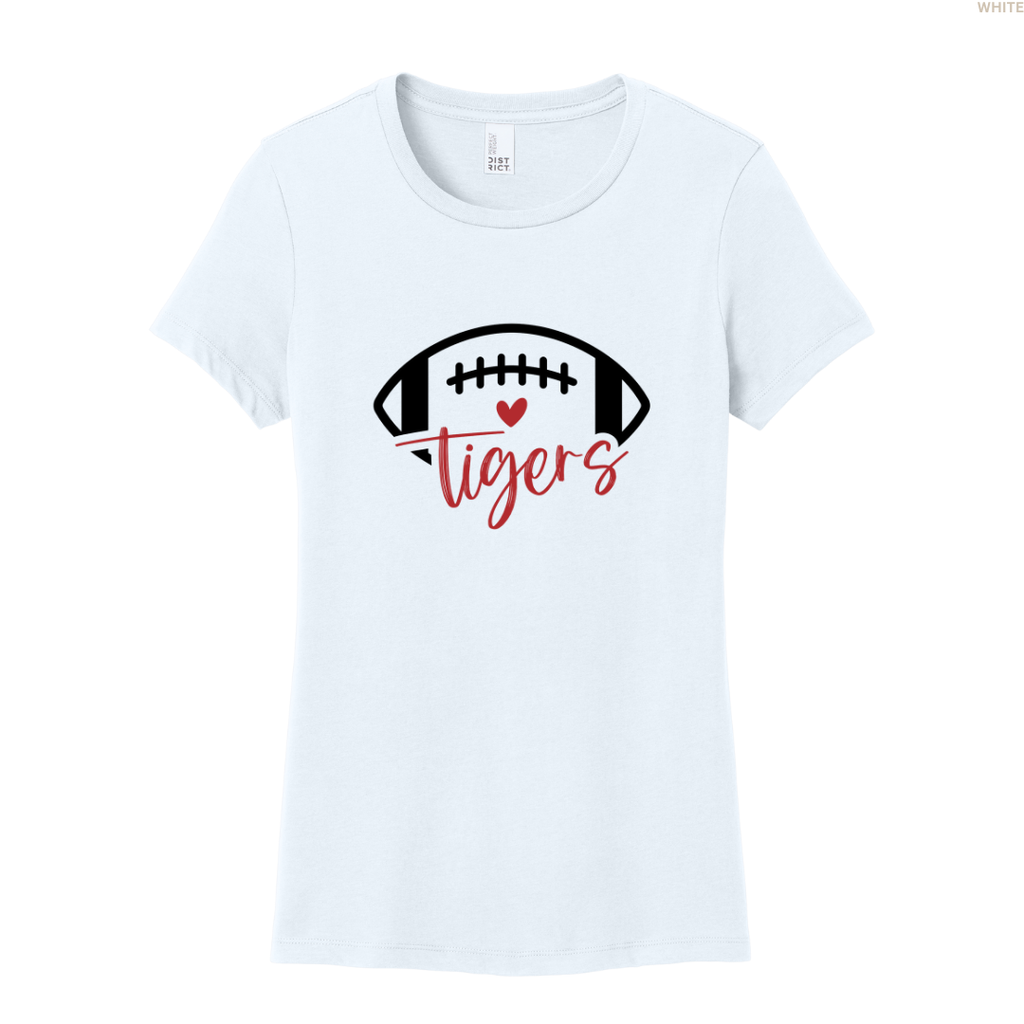 Tigers Football Heart Women's Perfect Tee