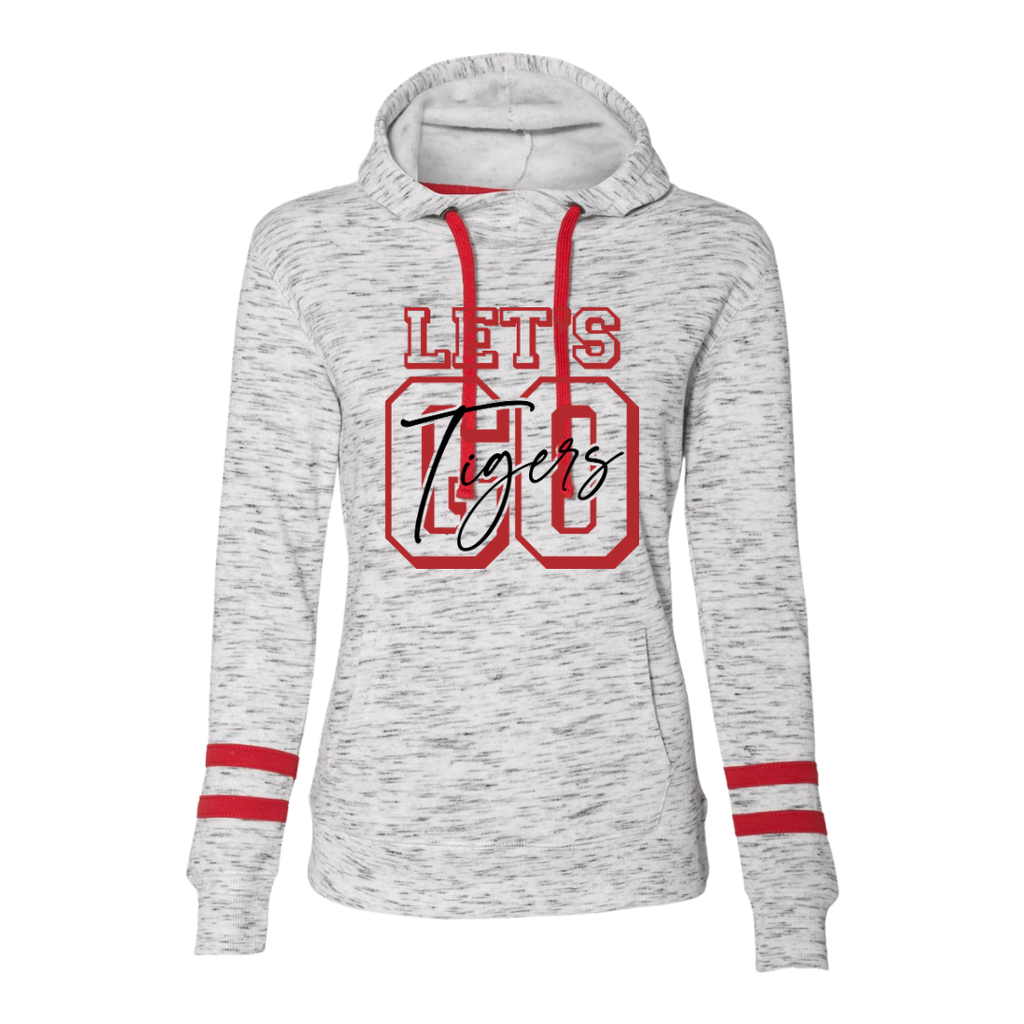 Women’s Mélange Fleece Striped-Sleeve Hooded Sweatshirt Collection