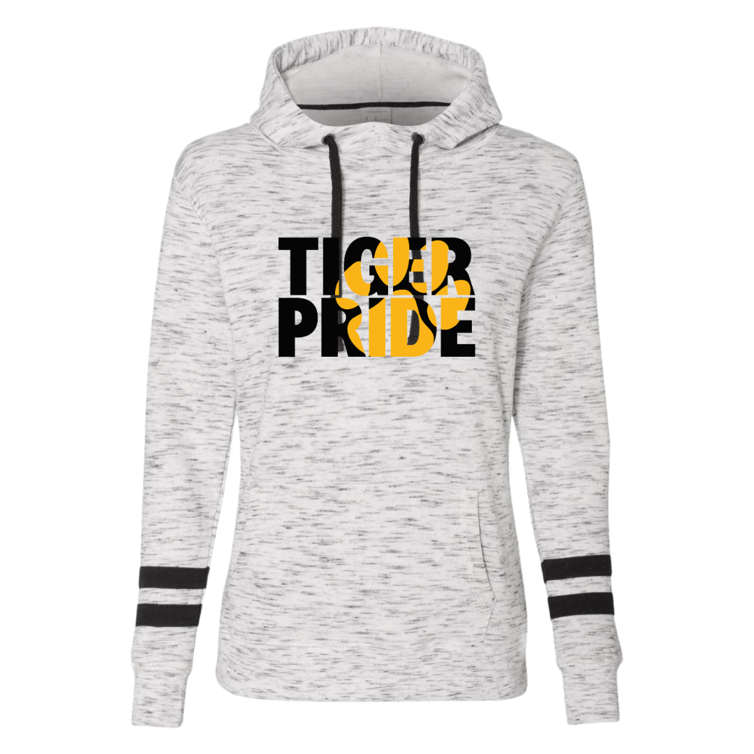 Women’s Mélange Fleece Striped-Sleeve Hooded Sweatshirt Collection