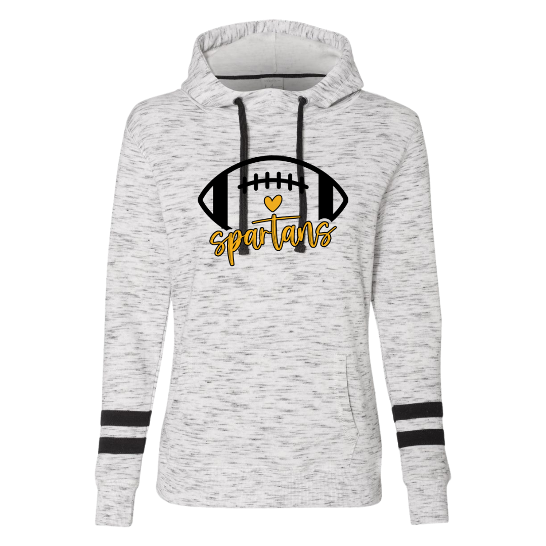 Women’s Mélange Fleece Striped-Sleeve Hooded Sweatshirt Collection