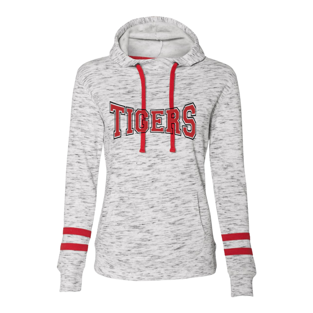 Women’s Mélange Fleece Striped-Sleeve Hooded Sweatshirt Collection