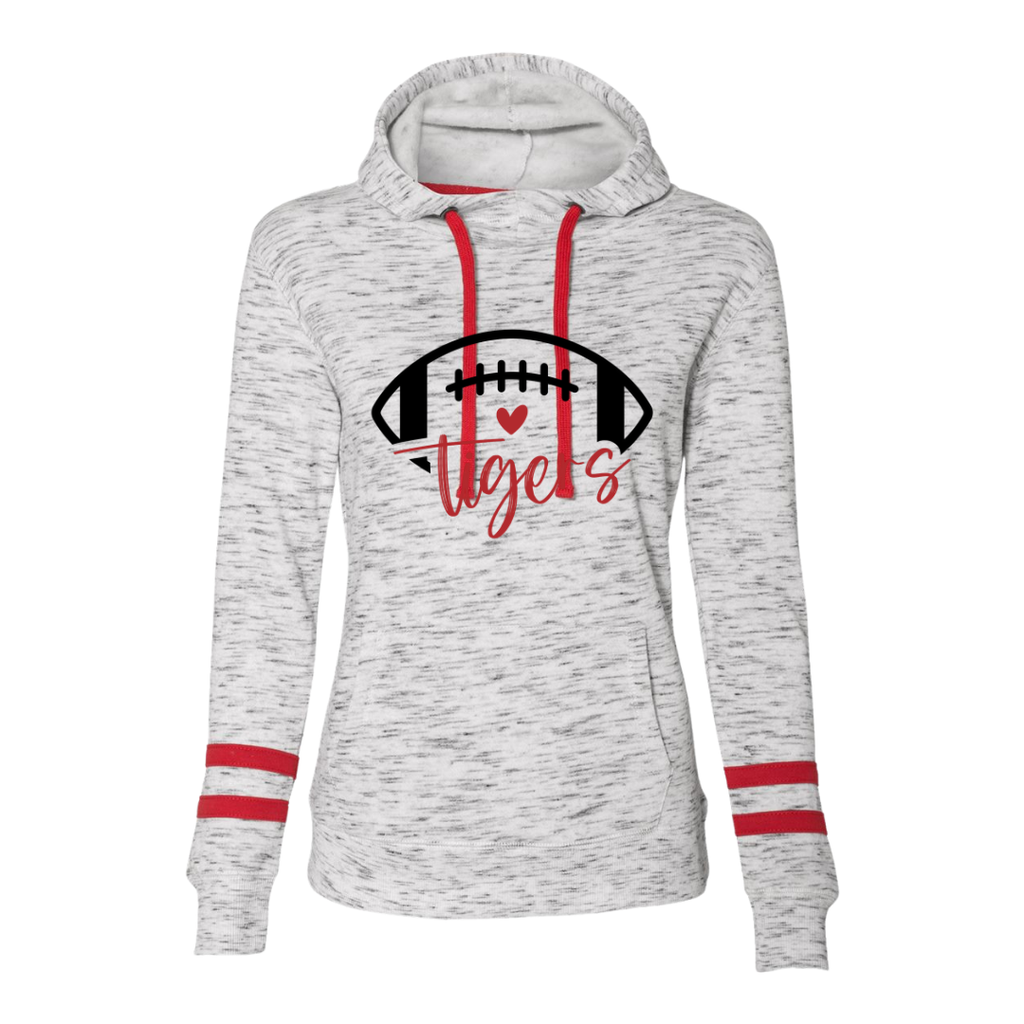 Women’s Mélange Fleece Striped-Sleeve Hooded Sweatshirt Collection