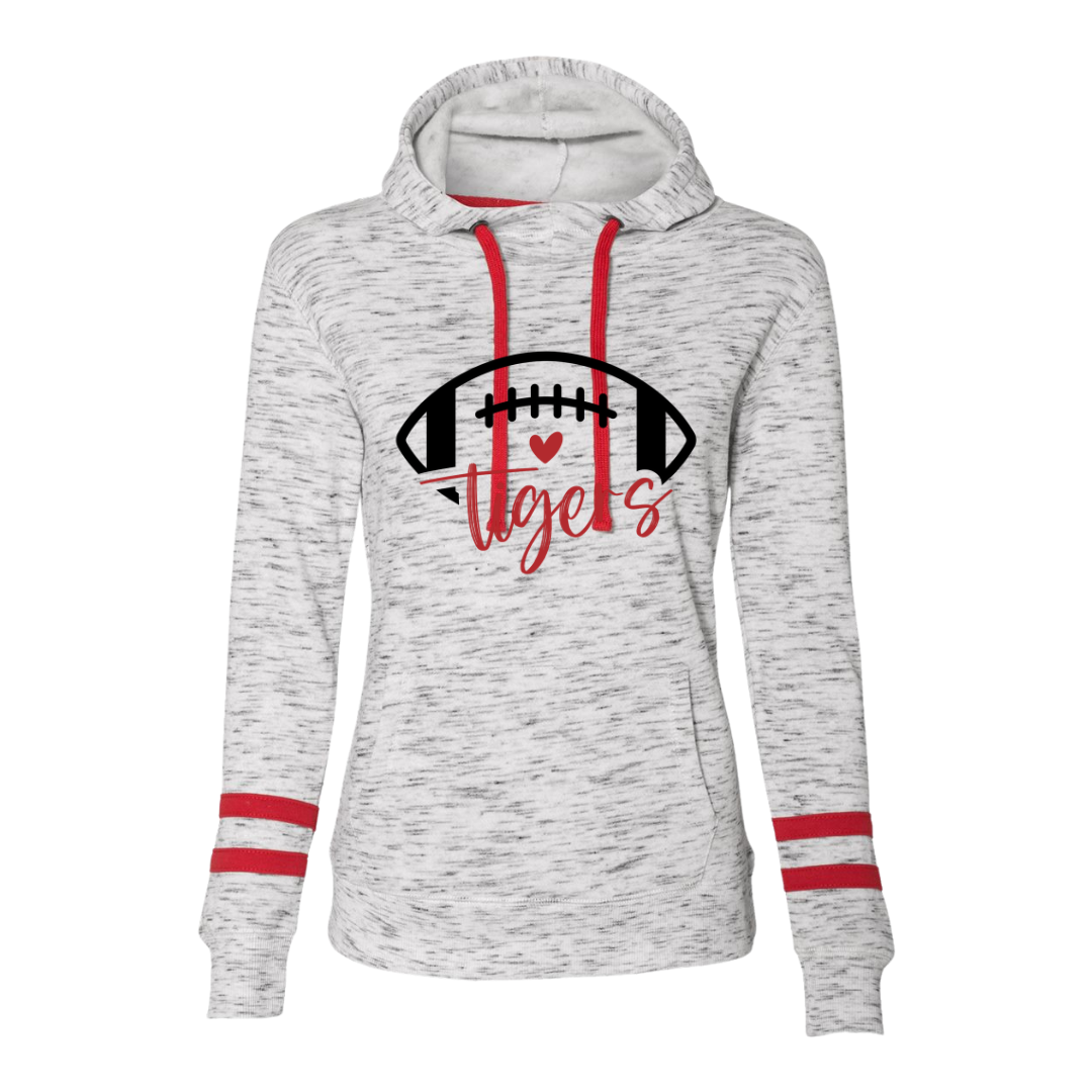 Women’s Mélange Fleece Striped-Sleeve Hooded Sweatshirt Collection