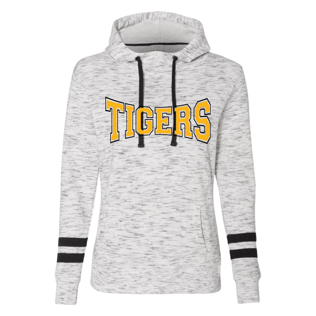 Women’s Mélange Fleece Striped-Sleeve Hooded Sweatshirt Collection