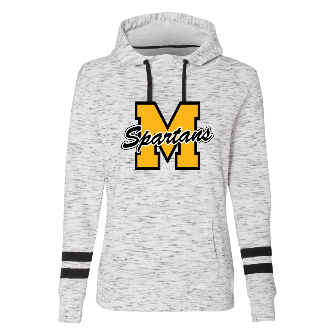 Women’s Mélange Fleece Striped-Sleeve Hooded Sweatshirt Collection