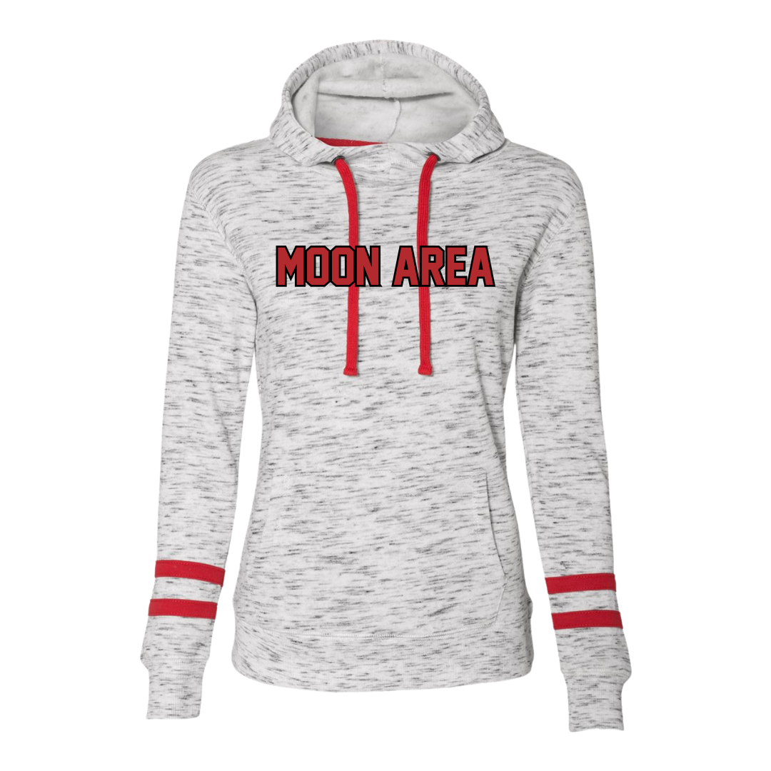 Women’s Mélange Fleece Striped-Sleeve Hooded Sweatshirt Collection