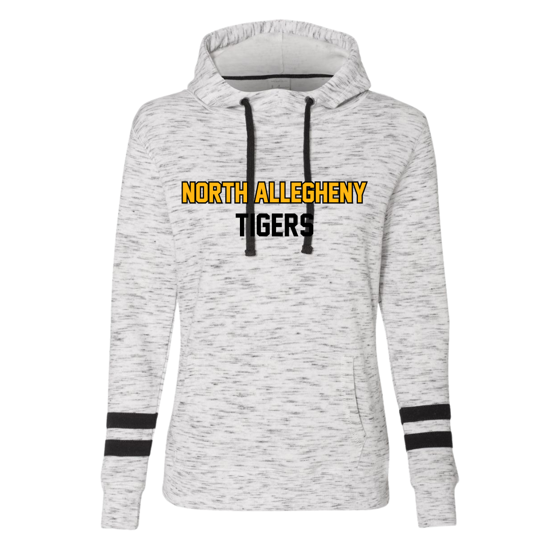 Women’s Mélange Fleece Striped-Sleeve Hooded Sweatshirt Collection