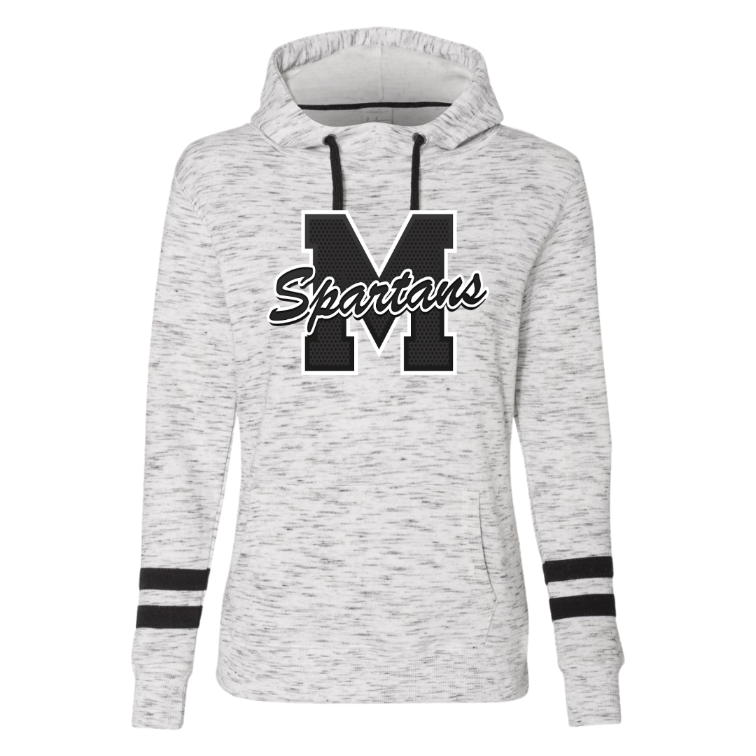 Women’s Mélange Fleece Striped-Sleeve Hooded Sweatshirt Collection