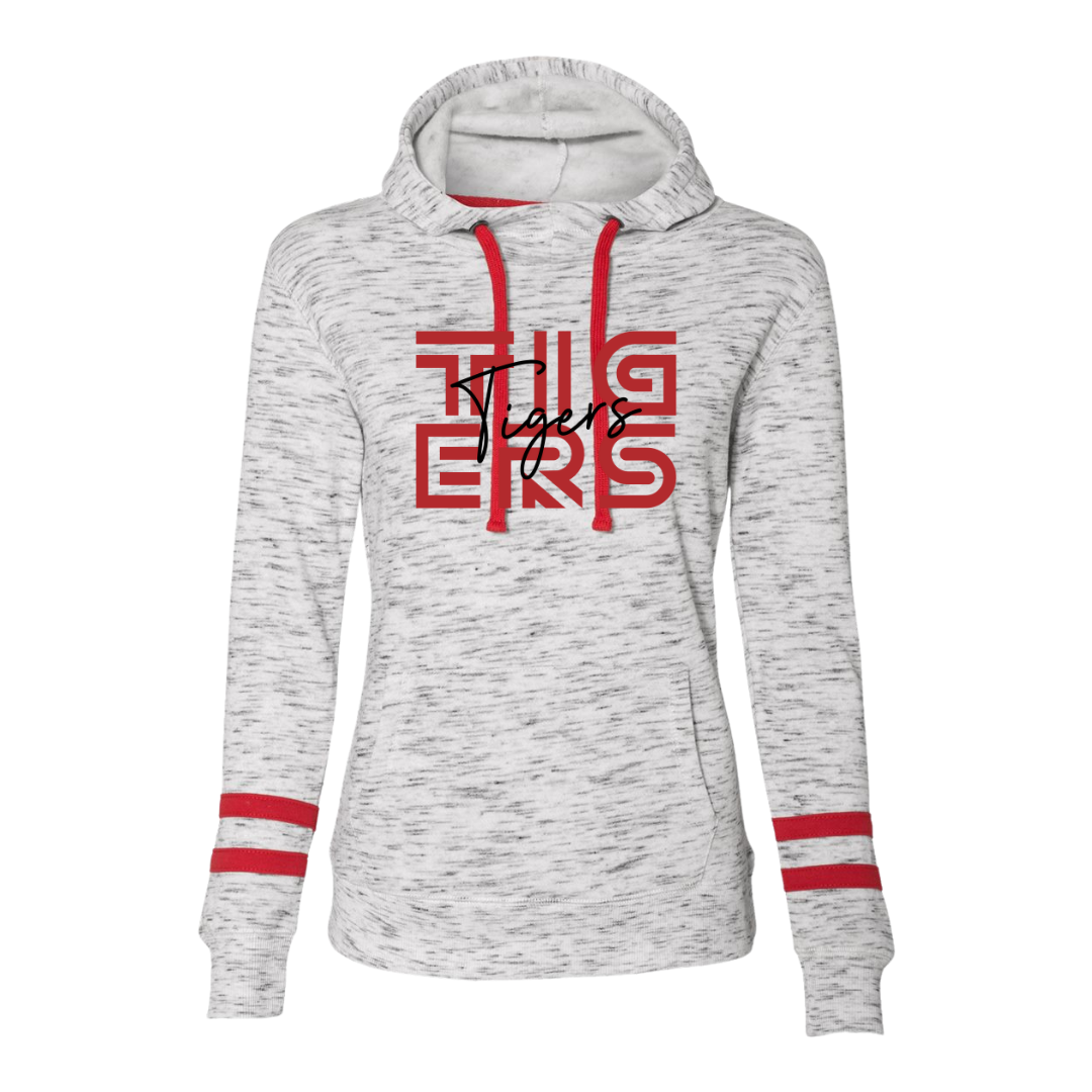 Women’s Mélange Fleece Striped-Sleeve Hooded Sweatshirt Collection