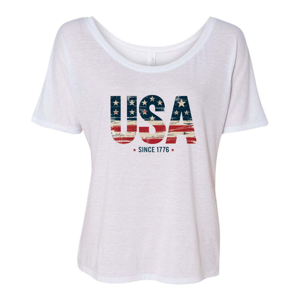 USA Since 1776 Women's Slouchy Tee & Tank