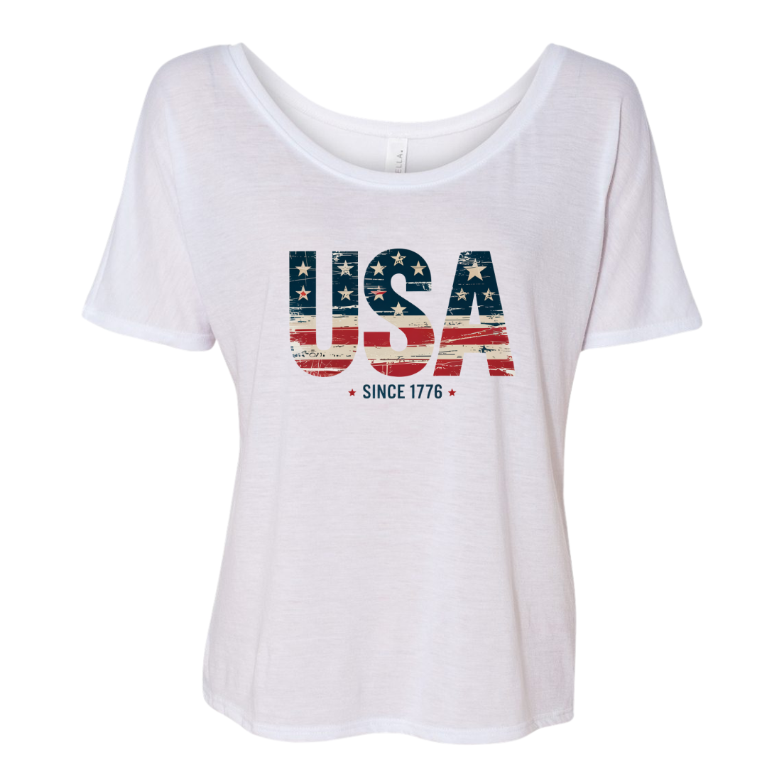 USA Since 1776 Women's Slouchy Tee & Tank