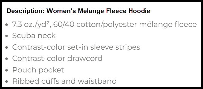 Women’s Mélange Fleece Striped-Sleeve Hooded Sweatshirt Collection